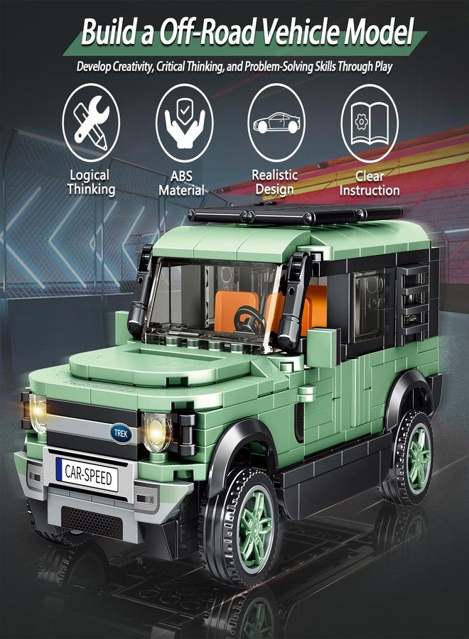 IBLOTIME Off Road Cars Building Sets Easter 345 PCS Sports Car Model Kit Creative Racing Build Display Gift Christmas Birthday Ages 14+ - Image 4