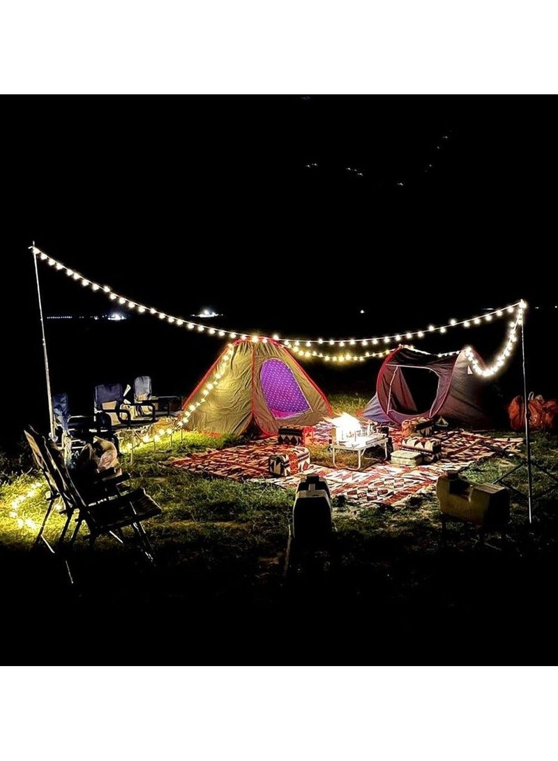 ال سي إضاءة خيطية للسيارة والتخييم – إنارة ليد بيضاء دافئة 12 فولت للخيام والجلوسات الخارجية - Image 1