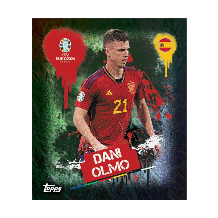 Topps توبس أوفيسيل يورو 2024 مجموعة الملصقات - ميجا إيكو بوكس - تحتوي على 87 ملصق يورو 2024، 2 ملصق موازٍ بالإضافة إلى 1 ملصق سلسلة التوقيع الذهبي. - Image 4