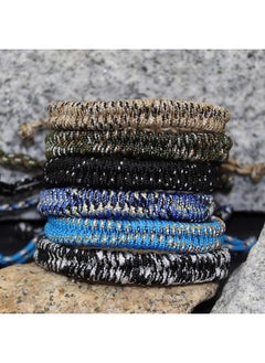 FROG SAC FROG SAC 6 Paracord Friendship Bracelets for Boys, Parachute Cord Braided Bracelet Set, Woven Braid String Jewelry, Easter Basket Fillers for Teens, Teenage Stocking Stuffers, Camping Party Favors  - Image 1