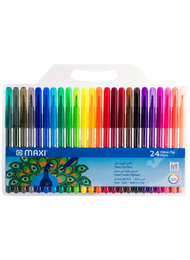 Maxi 24-Piece Washable Felt Pens Multicolour - Image 1