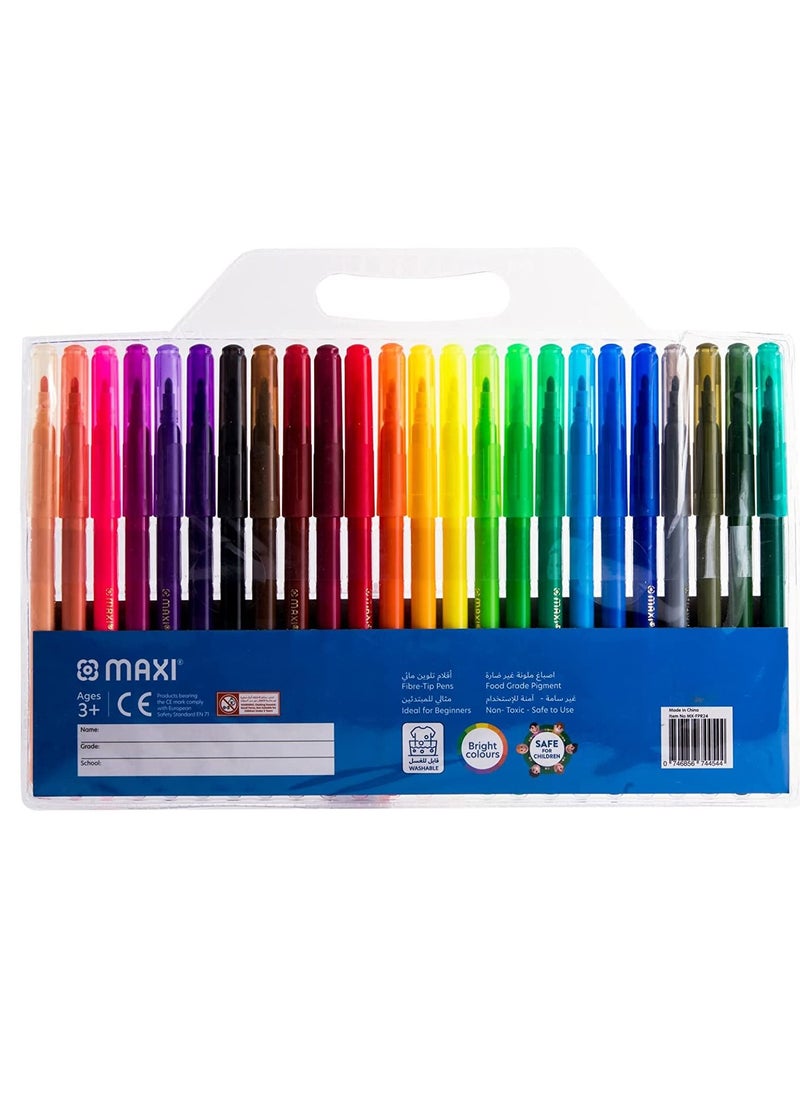 Maxi 24-Piece Washable Felt Pens Multicolour  - Image 3
