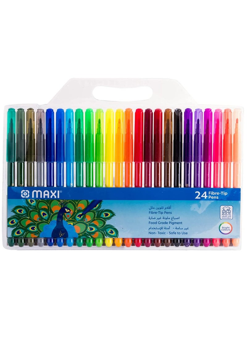 Maxi 24-Piece Washable Felt Pens Multicolour  - Image 1