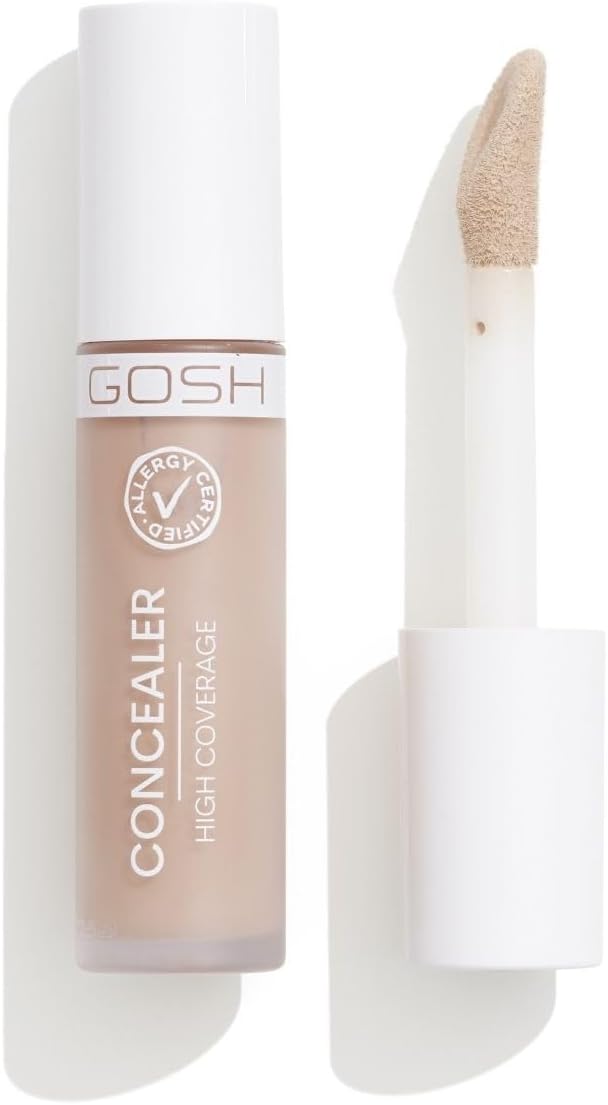 GOSH Concealer High Coverage 001 Porcelain I High coverage liquid concealer to cover dark circles redness blemishes and pimples for sensitive skin I Longlasting vegan and allergycertified