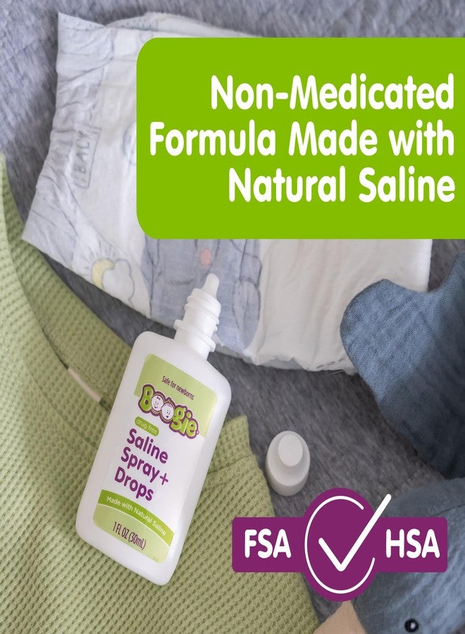 Boogie Baby Saline Nasal Spray and Drops, Allergy Relief, Nasal Spray Decongestant, FSA/HSA Eligible, Made with Natural Saline, Fresh Scent, 1 Ounce (Pack of 4) - Image 2