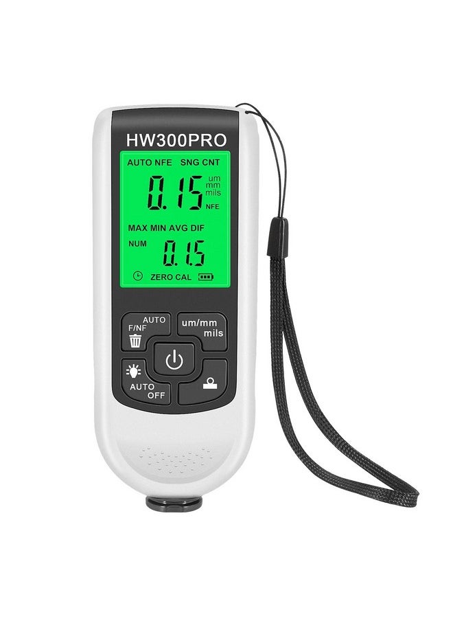 EMVANV - EMVANV Paint Thickness Gauge, Digital Meter Probe Paint Thickness Gauge Zero Calibration Digital Display Car Coating LCD(White) - Image 1