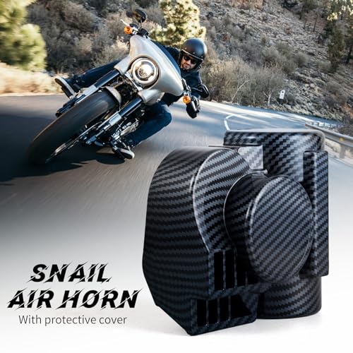 FARBIN Train Horns for Car Motorcycle Truck Air Horn with Horn Cover for Motorcycle 12V Train Sound Car Horns Kit 150DB Super Loud Horn for Motorbike Truck Boat Pickup 12VBlack Shell - Image 3