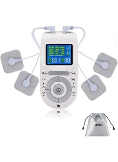 Y&D Tens Muscle Stimulator, Wireless Dual Channel, TENS machine pulse massager, 12 Modes, with 4 Pads for Pain Relief, Gym Neck and Back Relief  - Image 1