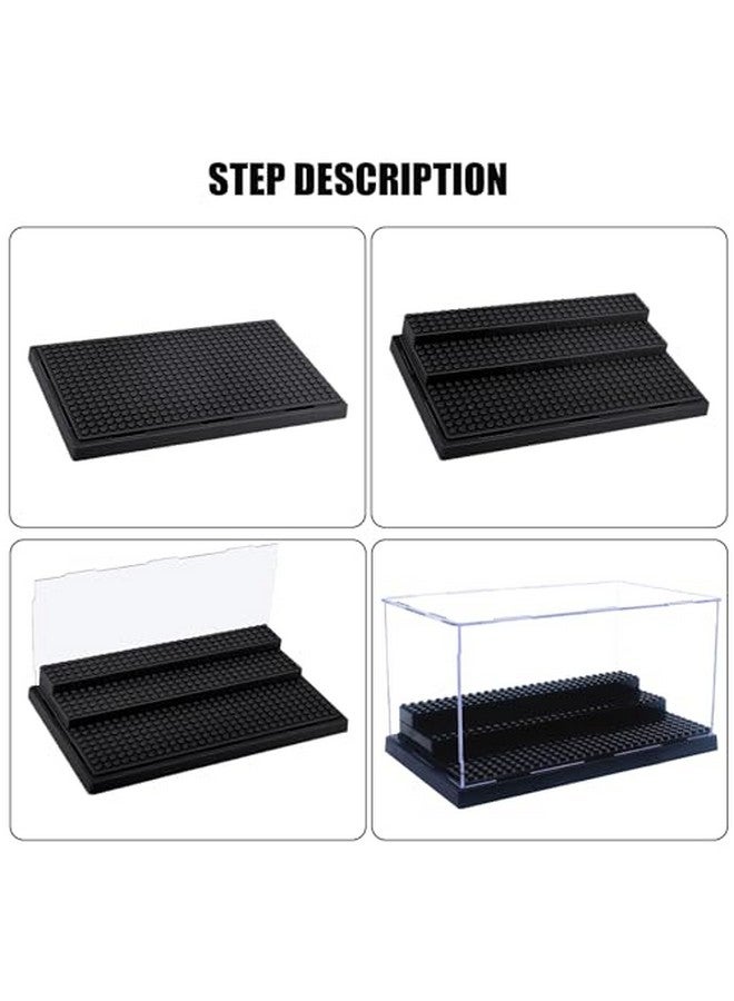 WMM Minifigure Display Case for Action Figures Blocks, Dustproof Acrylic Display Box Storage with 3 Movable Steps for Collection Models Minifigures, Bricks Blocks Toys - Image 4