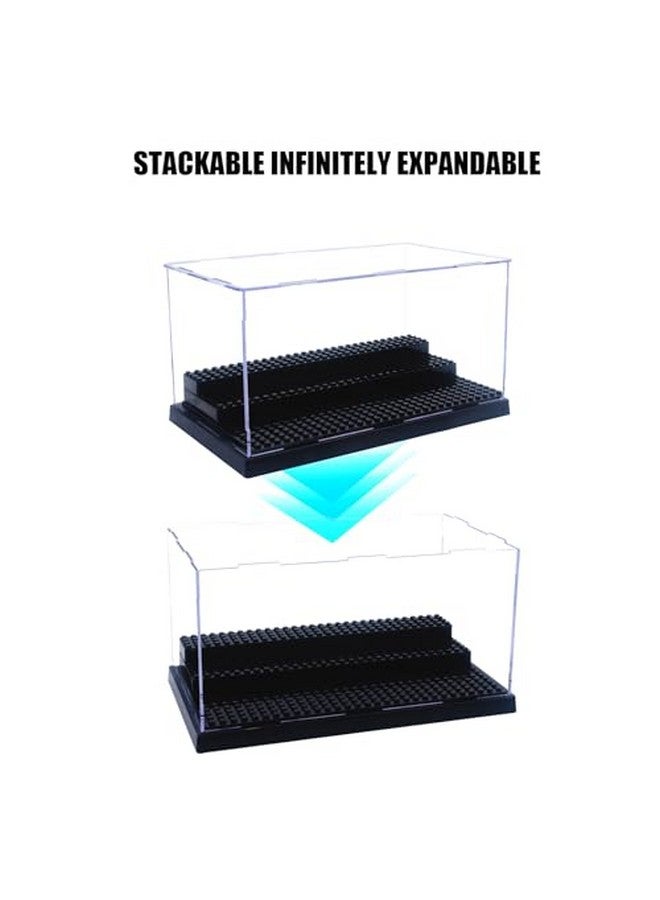 WMM Minifigure Display Case for Action Figures Blocks, Dustproof Acrylic Display Box Storage with 3 Movable Steps for Collection Models Minifigures, Bricks Blocks Toys - Image 5