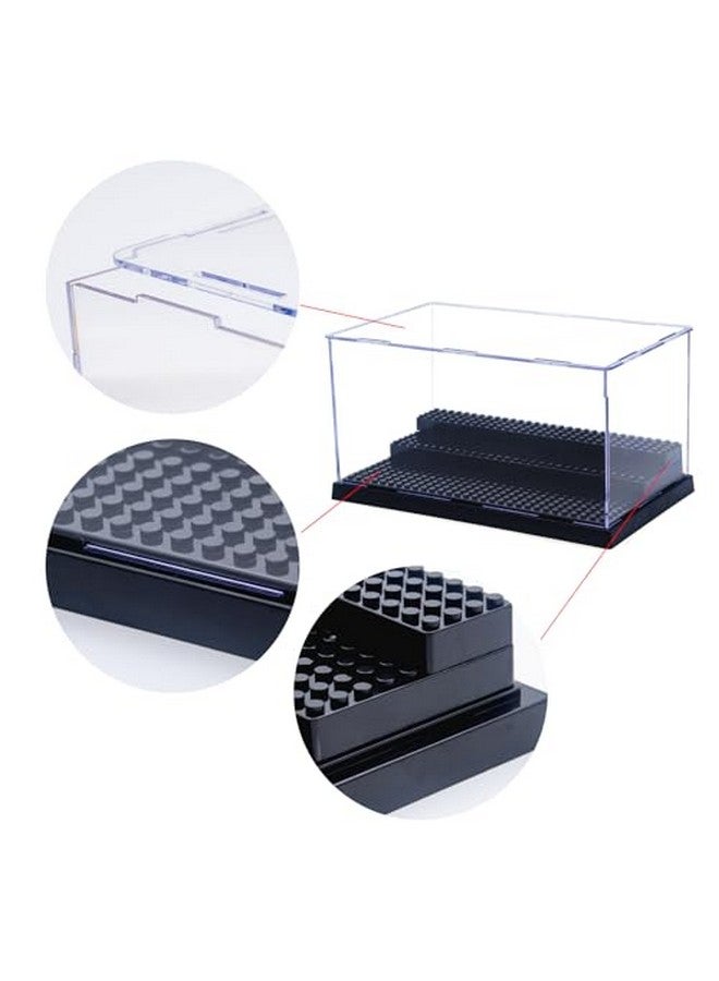 WMM Minifigure Display Case for Action Figures Blocks, Dustproof Acrylic Display Box Storage with 3 Movable Steps for Collection Models Minifigures, Bricks Blocks Toys - Image 3