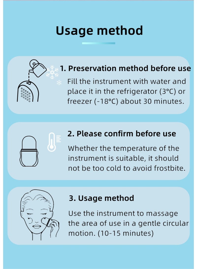 Ice Cube Molds,Physical Cooling Ice Cubes,Ice Cubes Beauty,Ice Cubes for Freezing and Reducing Swelling,Reusable Ice Facial Food-Grade Leak-Proof Silicone for Eye Wrinkle,Ice Cube Molds For Sprain and Hair Removal Pain Relief  - Image 3