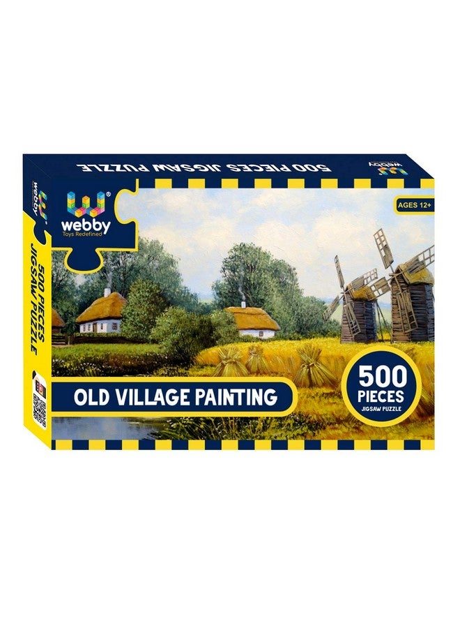 Webby Old Village Painting Jigsaw Puzzle, 500 Pieces - Image 1