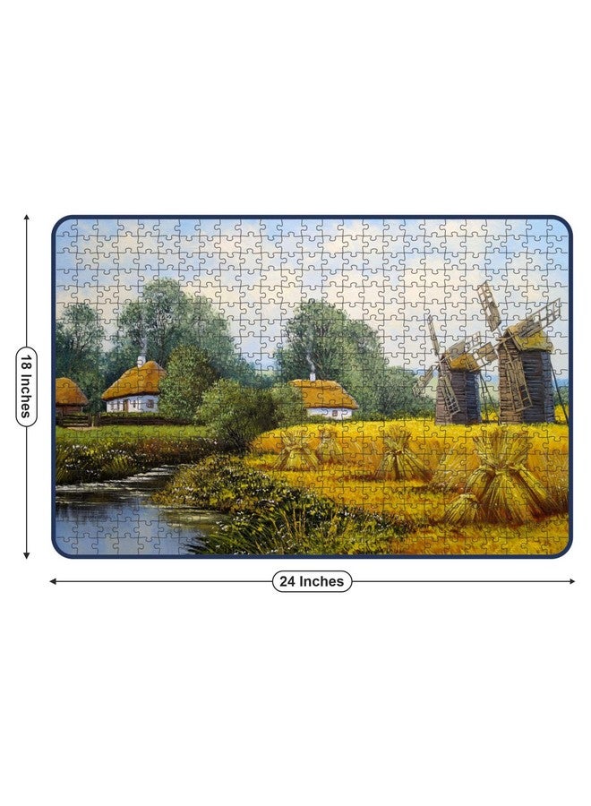 Webby Old Village Painting Jigsaw Puzzle, 500 Pieces - Image 5