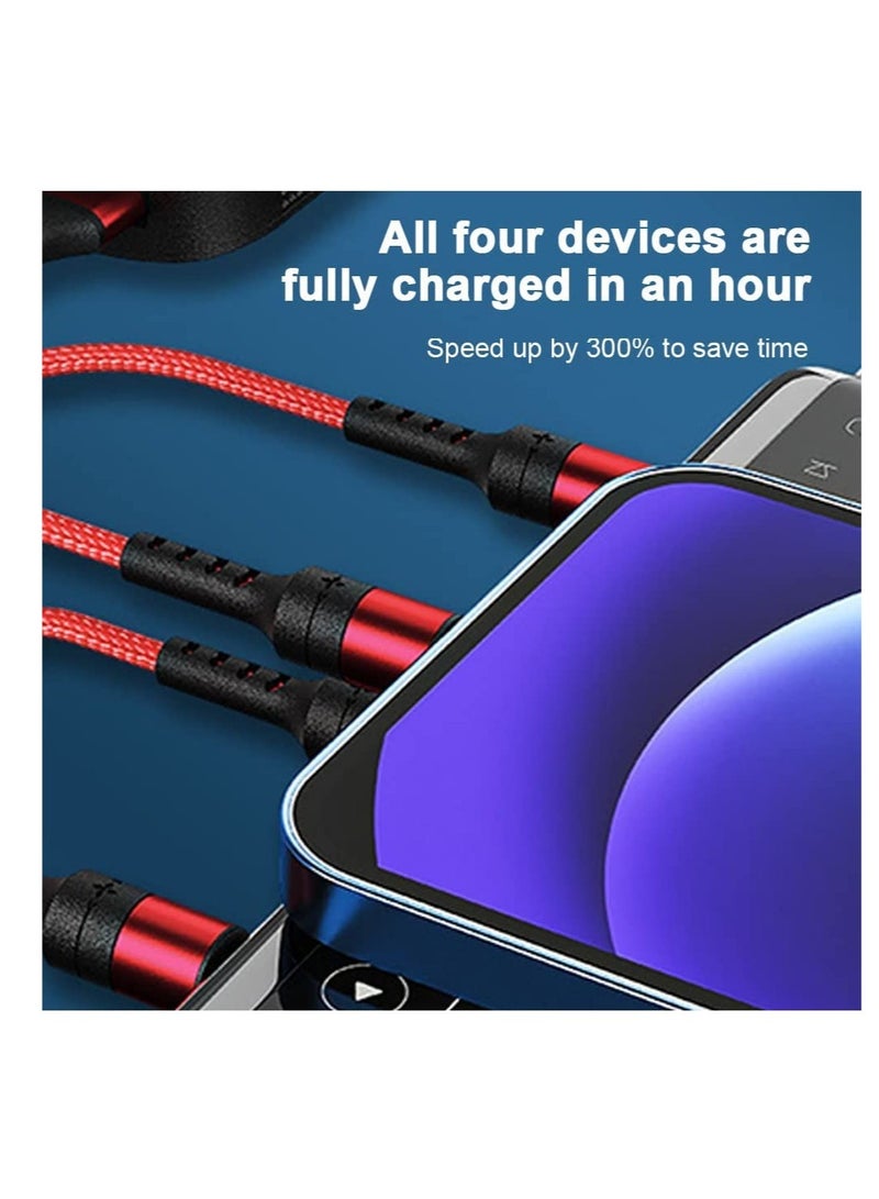 ELTRAZONE 3 in 1 Multi 5A original fast charging 1.2m cable, CE, FCC, ROSH Certified, Lighting/Type C/Micro, compatible with iPhone 3A /Huawei/Samsung/OPPO vooc/Xiaomi/Honor TYPE C 5a (Multicolored 2M) - Image 4