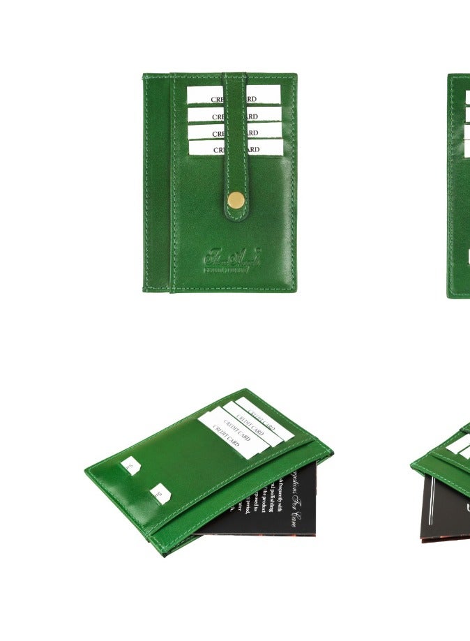 ثري انجيلز جلد طبيعي حافظة كروت ائتمان للجنسين - Image 2