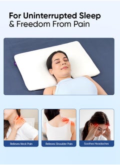 Frido Frido Ultimate Sleep Pillow, Orthopedic Grade Gel Memory Foam for Neck & Shoulder Pain Relief, Includes Bamboo Pillow Cover, King Size Pack of 1, White  - Image 5