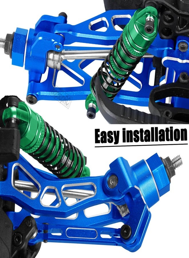 hopsupRC Full Aluminum Big Bore RC Shocks Absorber Damper Upgrades Part for 1/18 Granite Grom Mega 380 Brushed 4x4 Monster Truck RTR,Front Rear Assembled Full Metal Shocks,4PCS Green - Image 3