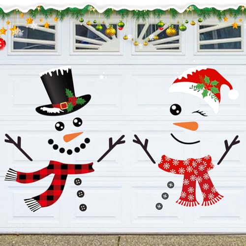 Chambom Christmas Garage Door Decorations 28PCS Xmas Magnets Snowman Reindeer Tree More for Refrigerator Car Home Party IndoorOutdoor - Image 1