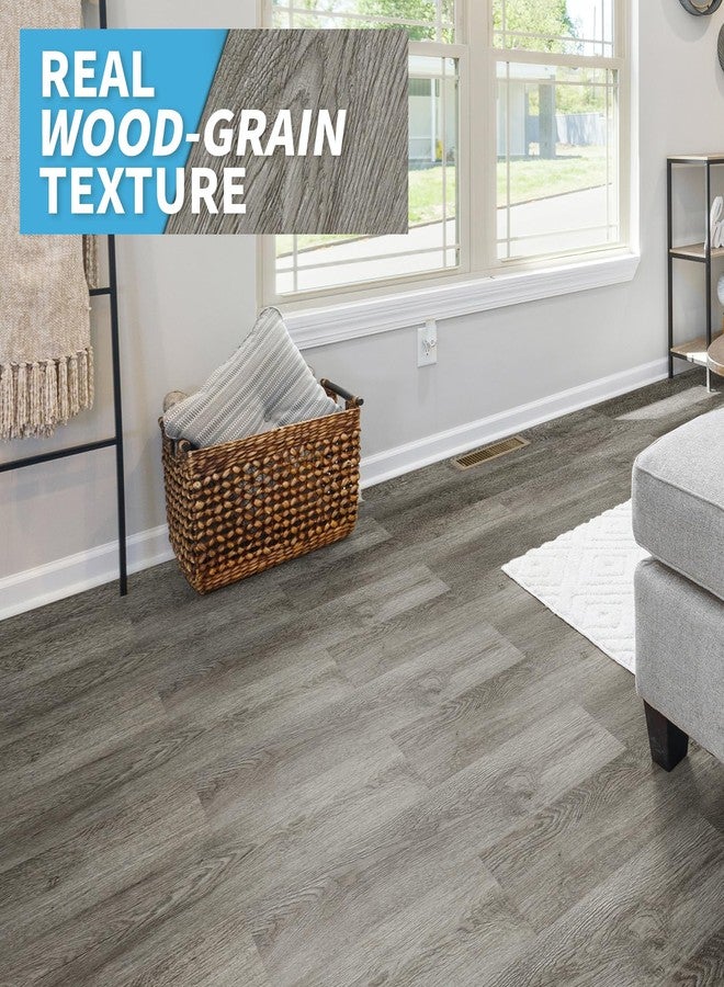 Art3d Peel and Stick Floor Tile Vinyl Wood Plank 36-Pack 54 Sq.Ft, Deep Gray, Rigid Surface Hard Core Easy DIY Self-Adhesive Flooring - Image 2