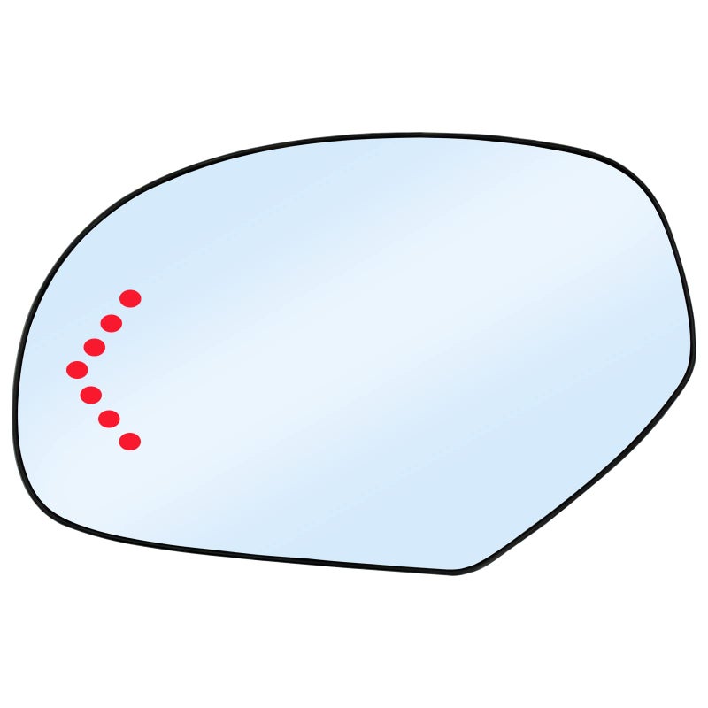 Driver Left Side Heated Mirror Glass Replacement for Chevy Chevrolet Silverado Avalanche Suburban GMC Sierra Yukon Cadillac Escalade Exterior Side Power Heated Signal Mirror 15874992