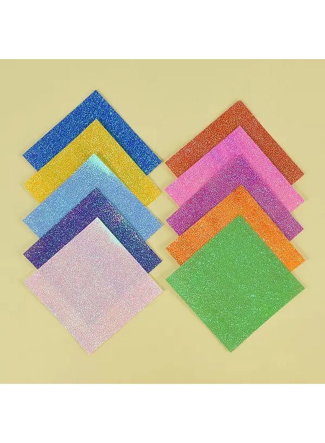 50 قطعة من ورق الأوريغامي اللامع مربع متعدد الأحجام B04 لأعمال الديكور والحرف اليدوية - Image 4