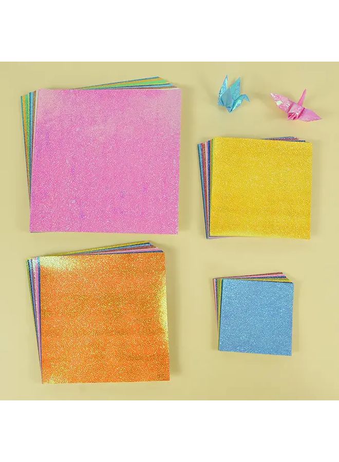50 قطعة من ورق الأوريغامي اللامع مربع متعدد الأحجام B04 لأعمال الديكور والحرف اليدوية - Image 2