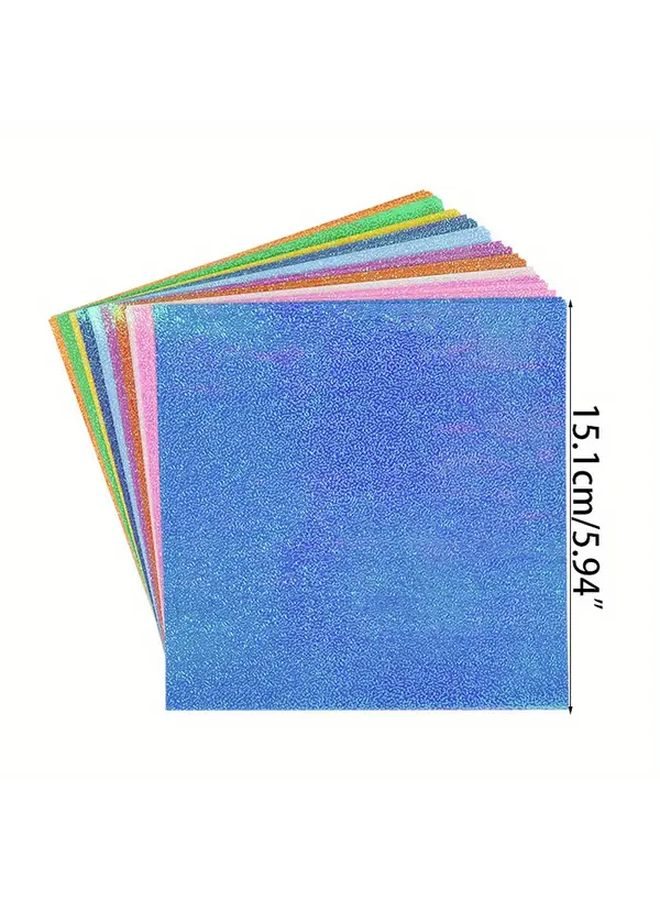 50 قطعة من ورق الأوريغامي اللامع مربع متعدد الأحجام B04 لأعمال الديكور والحرف اليدوية - Image 1