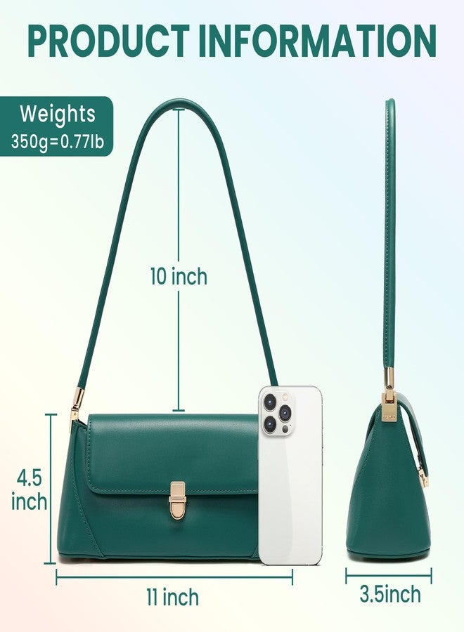 Keyli Vintage Shoulder Bag for Women Retro Classic Handbag Cute Small Purse Fashion Leather Mini Hobo Clutch, 1.0-green, Small - Image 2