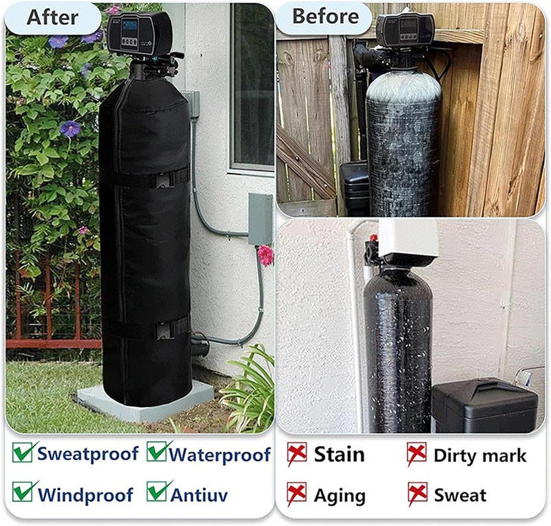 Water Softener Cover – Heavy Duty Tank Protection Fabric, Waterproof Equipment Shield Layer, UV Resistant Outdoor Guard | Water Filter Tank Protector for Home, Weather Defense, Long Term Outdoor Use - Image 2