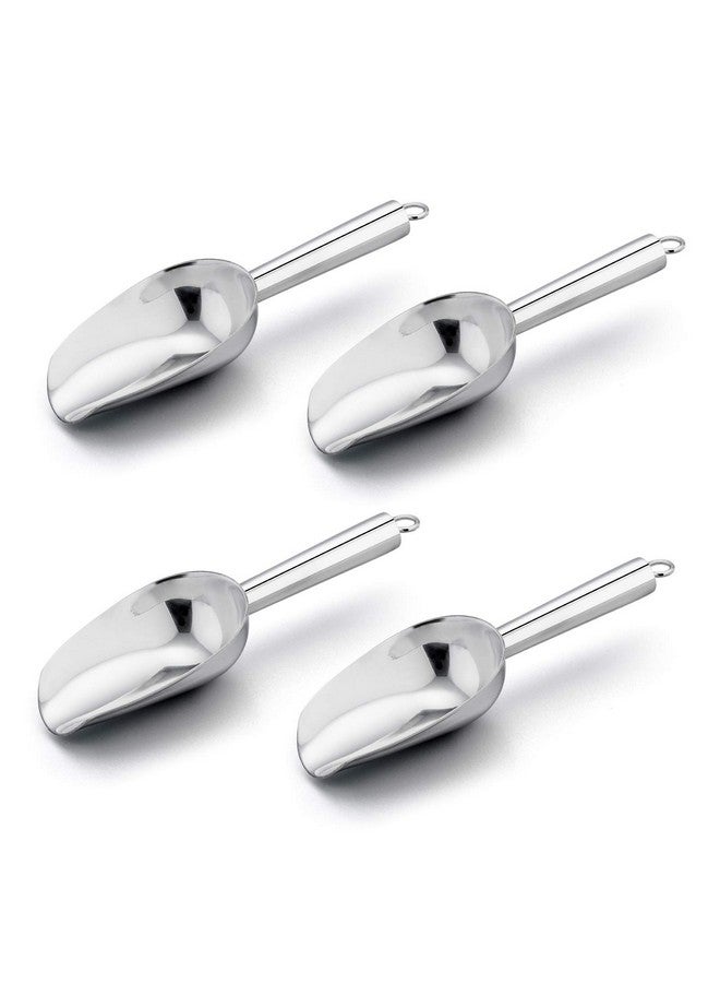 E-far E-far Mini Scoop, 3 Ounce Stainless Steel Kitchen Utility Scoops, Ideal for Candy/Ice Cube/Flour/Sugar/Coffee Bean/Protein Powder, Food Grade & Anti Rust, Easy Clean & Dishwasher Safe (4 Pack)  - Image 1