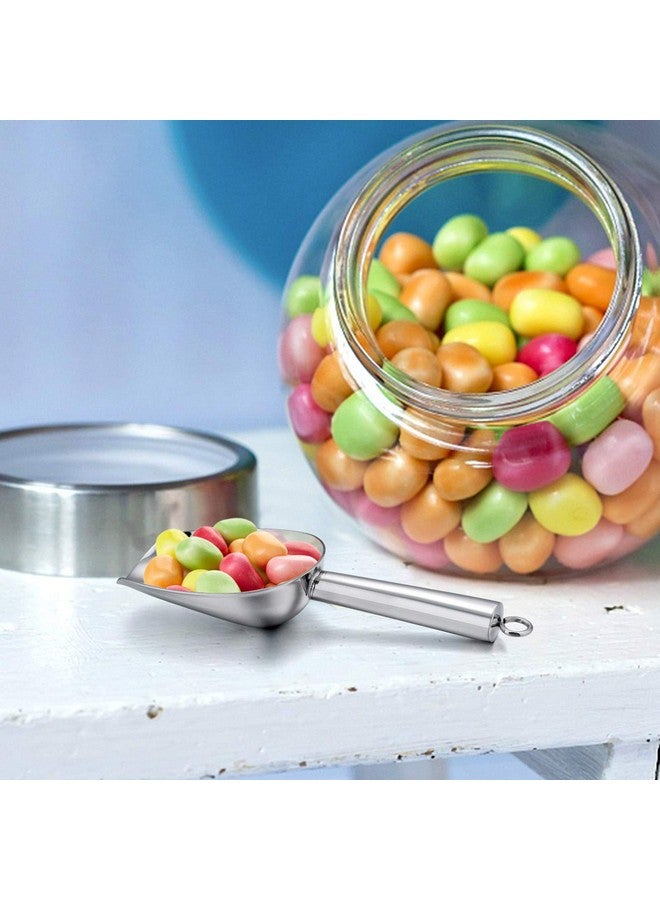 E-far E-far Mini Scoop, 3 Ounce Stainless Steel Kitchen Utility Scoops, Ideal for Candy/Ice Cube/Flour/Sugar/Coffee Bean/Protein Powder, Food Grade & Anti Rust, Easy Clean & Dishwasher Safe (4 Pack)  - Image 5