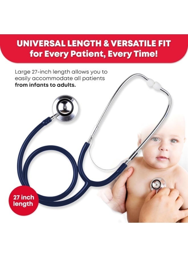 Arabest Dual Head Stethoscope for Adult & Kids,Ever Ready First Aid Dual Head Stethoscope,Classic Cardiology Stethoscope for Doctors, Nurses, Students, and Home Use (Blue) - Image 4