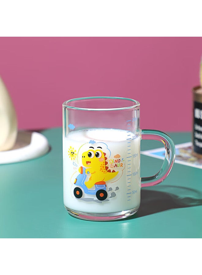 Weimingnuo Children's Milk Cup Microwave Safe High Temperature Resistant Glass Cup With Handle And Measurement Scale Yogurt Breakfast Cup - Image 1