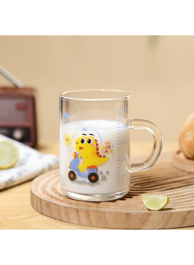 Weimingnuo Children's Milk Cup Microwave Safe High Temperature Resistant Glass Cup With Handle And Measurement Scale Yogurt Breakfast Cup - Image 2