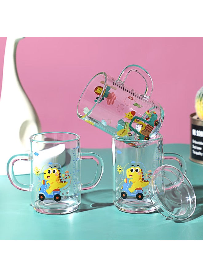 Weimingnuo Children's Milk Cup Microwave Safe High Temperature Resistant Glass Cup With Handle And Measurement Scale Yogurt Breakfast Cup - Image 5