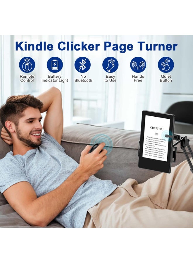 موثوقية التنبؤ حلقة تحكم عن بعد لقلب الصفحات لجهاز Paperwhite، وحدة تحكم قارئ الكتب الإلكترونية Oasis Bluetooth، حلقة تقليب صفحات الكتب الإلكترونية TikTok، مصراع الكاميرا (أسود) - Image 2