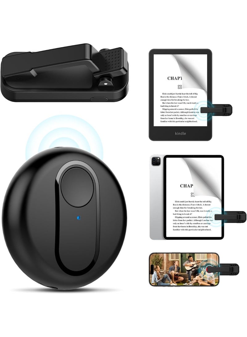 موثوقية التنبؤ حلقة تحكم عن بعد لقلب الصفحات لجهاز Paperwhite، وحدة تحكم قارئ الكتب الإلكترونية Oasis Bluetooth، حلقة تقليب صفحات الكتب الإلكترونية TikTok، مصراع الكاميرا (أسود) - Image 1