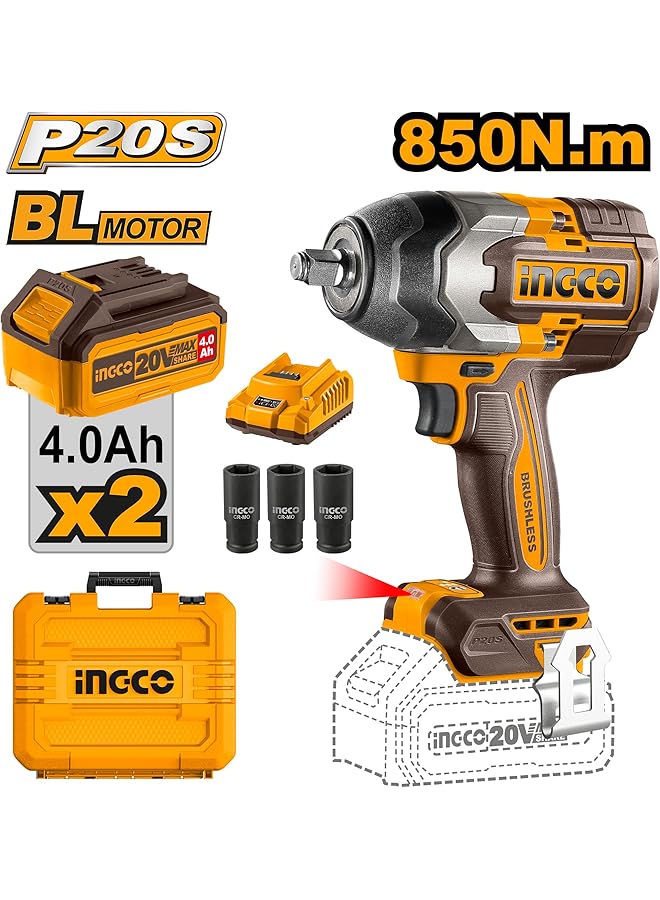 INGCO Ciwli2085 Li-Ion Impact Wrench 20V - Image 5