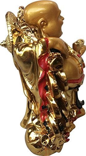 RIPE INDIA® Feng Shui Laughing Buddha with Ingot & Coin Chain - Image 2