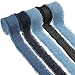 APLZGMG 5 Rolls 10 Yard Denim Frayed Edge Fabric Ribbon 4 Assorted Colors Denim Ribbon Rustic Cotton Jean Ribbons for Gift Wrapping Wedding Decor Hair Accessories DIY Craft Sewing Project1 Inch Width - Image 2