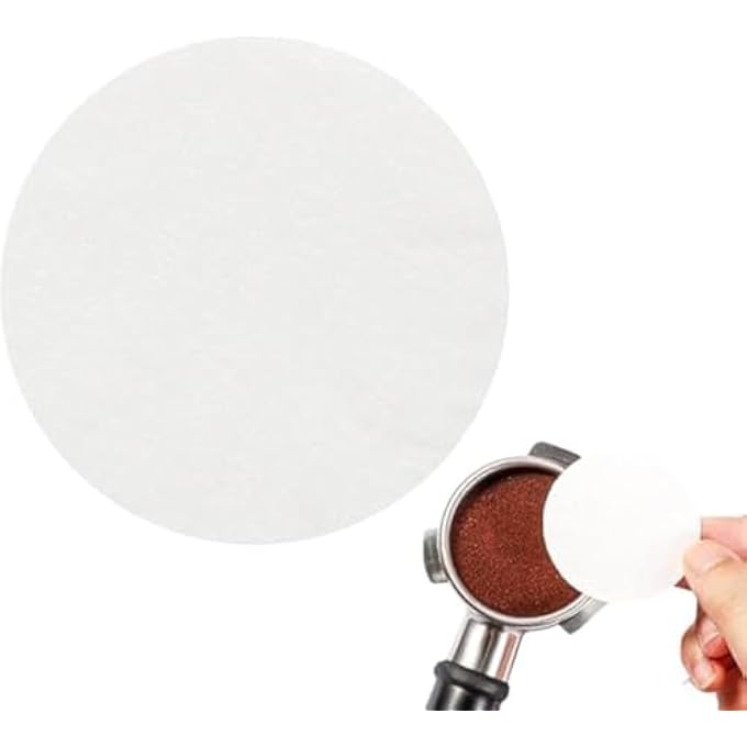 rayihni 200 X Pcs Round Coffee Paper Filter 51Mm For Espresso MachinePortafilter Puck Screen Compatible With Breville Barista And More Espresso Coffee Makers