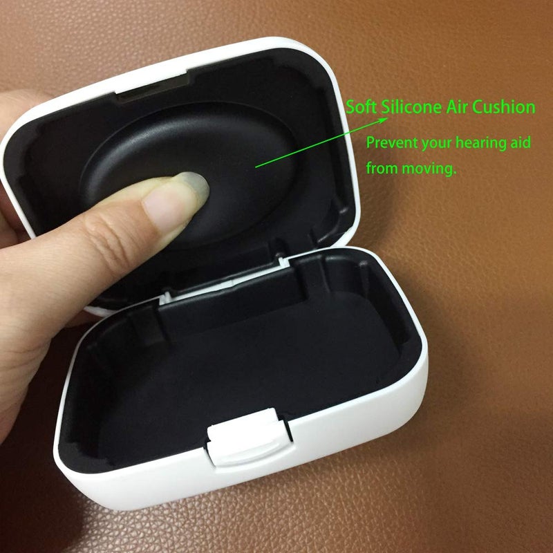 SoundLink Hearing Aid Case Hard - Portable Protective Storage Case for BTE CIC IIC ITE (White) - Image 5
