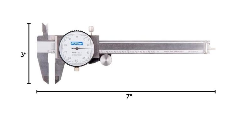 Fowler Dial Caliper with Range Shockproof (White Dial), Silver, 4 to 4.9 Inches (520087041) - Image 3