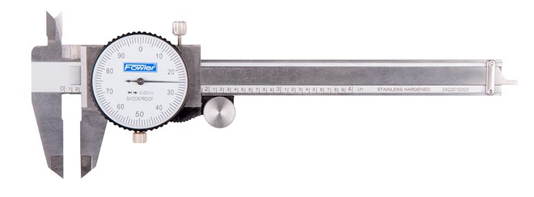 Fowler Dial Caliper with Range Shockproof (White Dial), Silver, 4 to 4.9 Inches (520087041) - Image 1