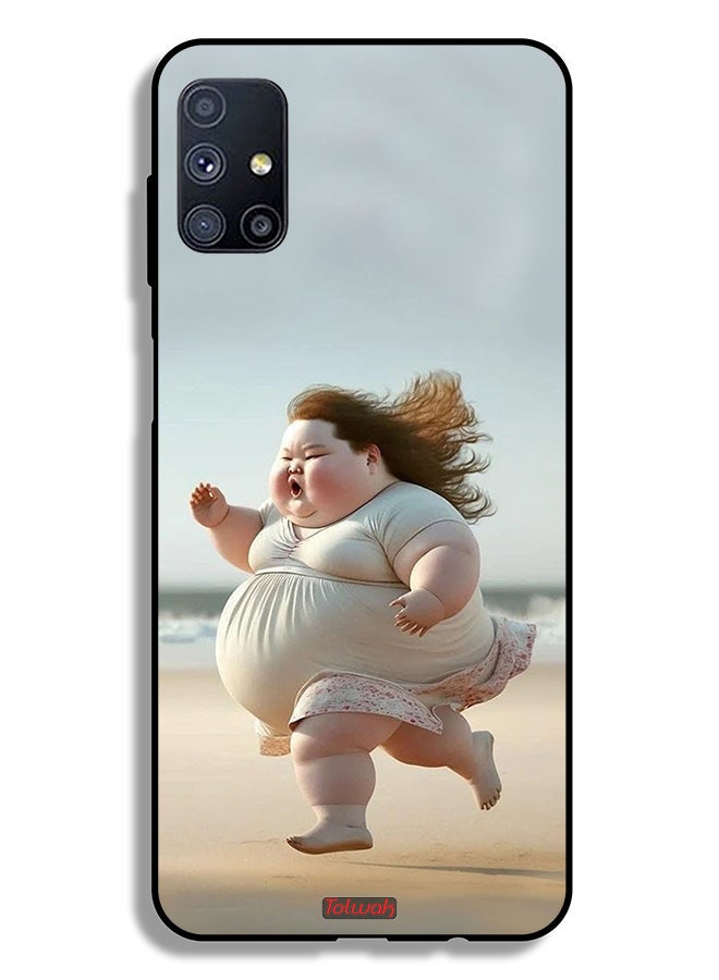 Tolwak Samsung Galaxy M51 Protective Case Cover Fatty Baby Girl Running - Image 2