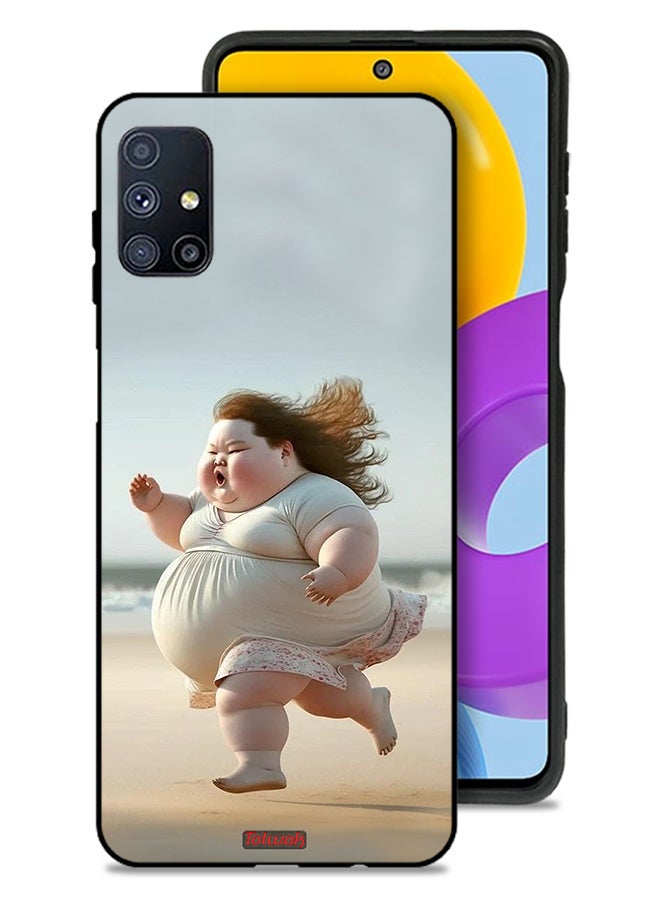 Tolwak Samsung Galaxy M51 Protective Case Cover Fatty Baby Girl Running - Image 1