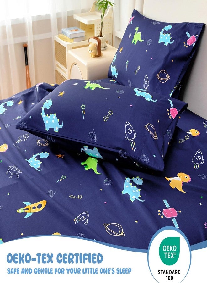 MICORAL Kids Twin Sheet Set Dinosaur, 3 Pieces Sheets for Boys & Girls, Soft Printed Microfiber Bed Sheets, Deep Pocket Cozy Toddler Bedding Set - Image 2