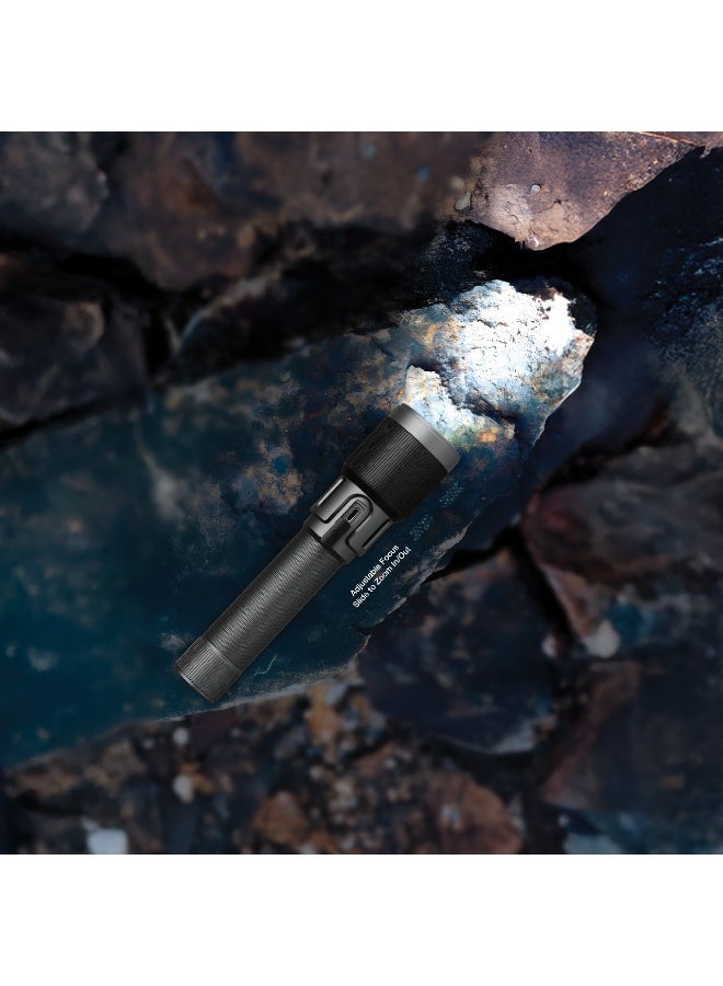 جرين ليون مصباح يدوي محمول LED Ranger بقوة 1100 لومن/مصباح يدوي قابل لإعادة الشحن للتخييم بقوة 3000 مللي أمبير في الساعة / مدة تشغيل 7 ساعات - رمادي - Image 2