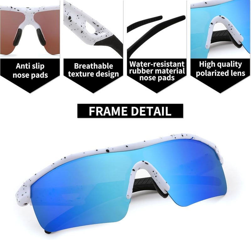 FEISEDY Kids Teens Baseball Polarized Sunglasses Sports TR90 Frame Boys Girls Cycling B2454 - Image 5